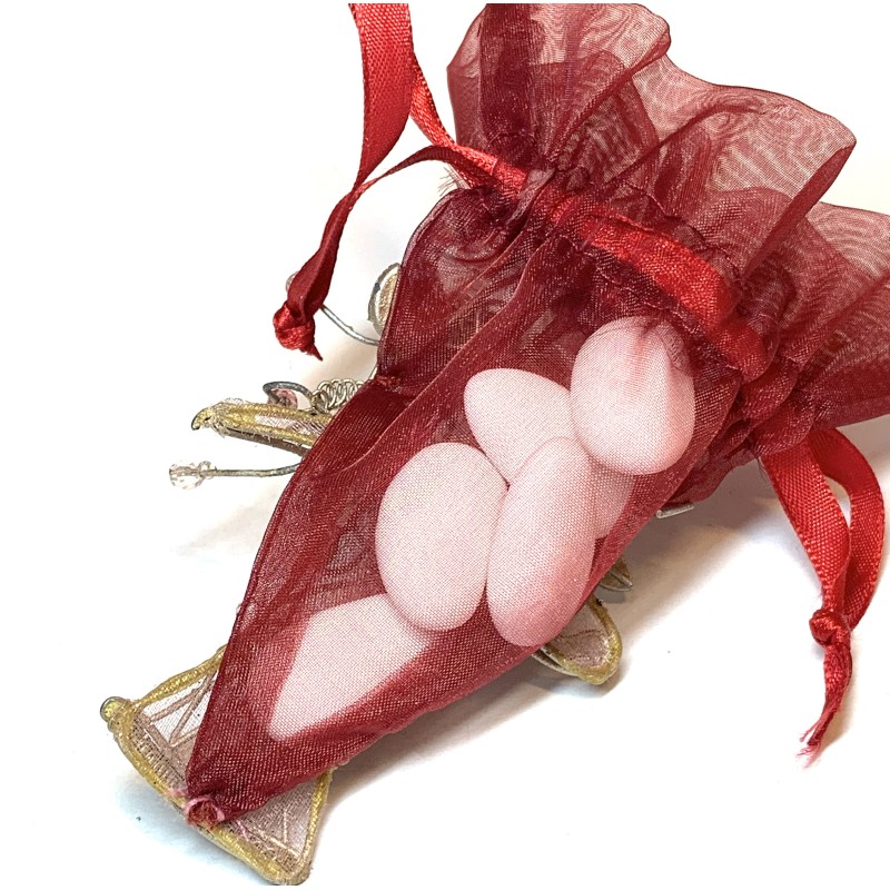 Panier fleur métal et tissu