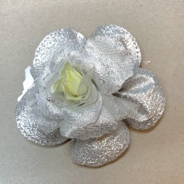 Dragées fleur argenté