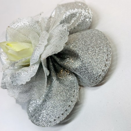 Dragées fleur argenté