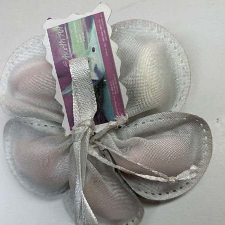 Dragées fleur argenté