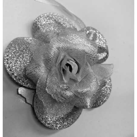 Dragées fleur argenté