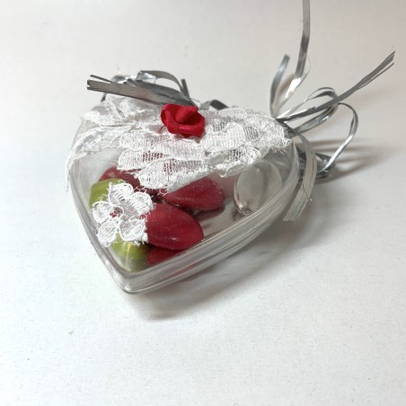 Coeur plexi décor dentelle