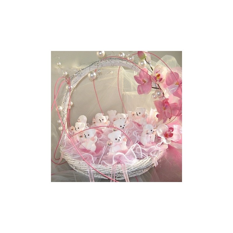 Centre de table avec 20 nounours en feutrine
