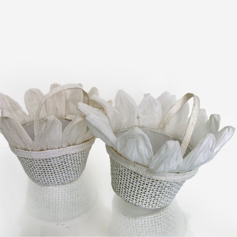 Panier fleur  Raffia