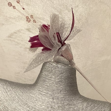 Pique  Fleurs en plumes avec dragees