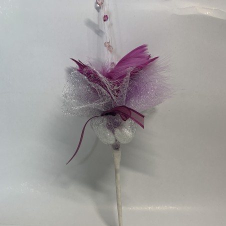 Pique  Fleurs en plumes avec dragees