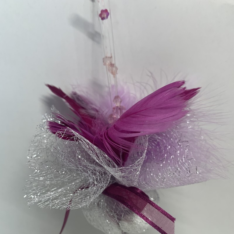Pique  Fleurs en plumes avec dragees