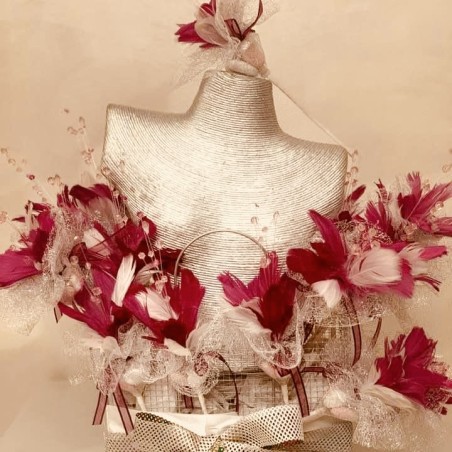 Pique  Fleurs en plumes avec dragees