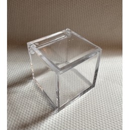 Contenant dragées cube plexi transparent - Imagine Scrap