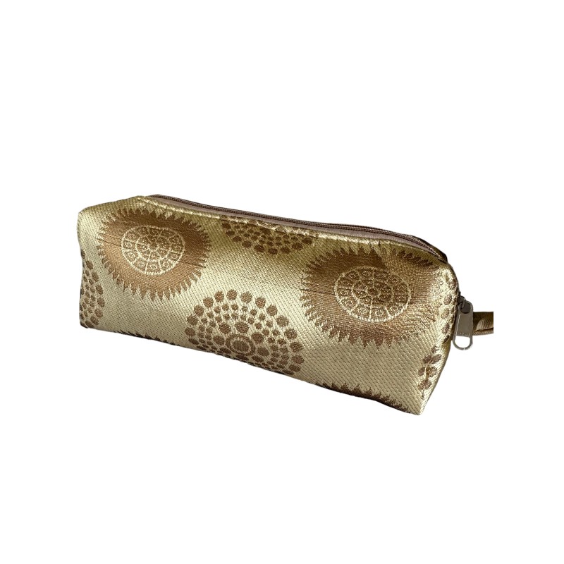 trousse beige dorée