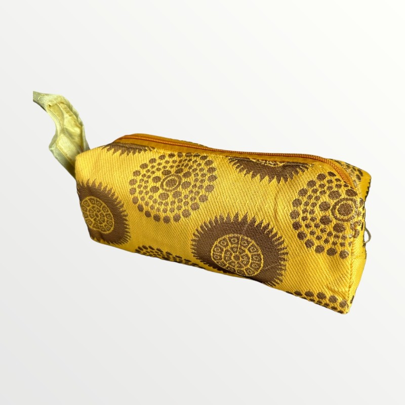 Trousse tissu coton brocade