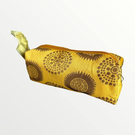 Trousse tissu coton brocade