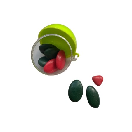 Boule biface a dragees vert fushia