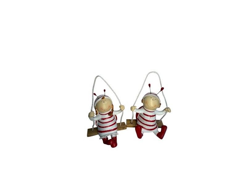 Ladybirds in a swing boy or girl