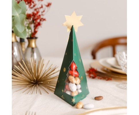 Sapin Cadeau Noël Garni de Galets Chocolat  pour Invités