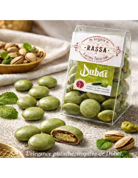 Dubai style chocolats couleur sauge