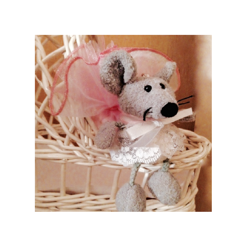 Souri gris porte clés 