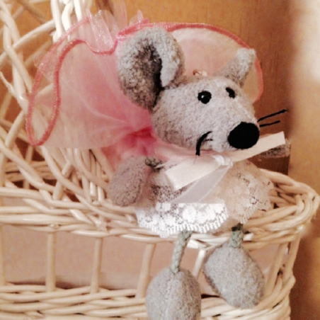 Souri gris porte clés 