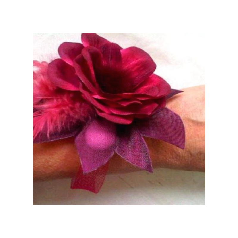 Cadeau de bienvenu bracelet fleurs et plume
