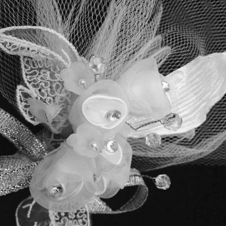 Ballotin  Bridal rose diamanté éléments swarovski