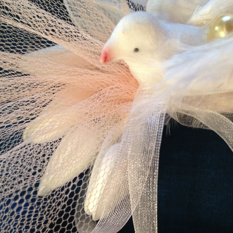 Colombe porte dragées mariage