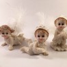 Anges résine avec plumes par lots de 3 Anges résine avec plumes par lots de 3