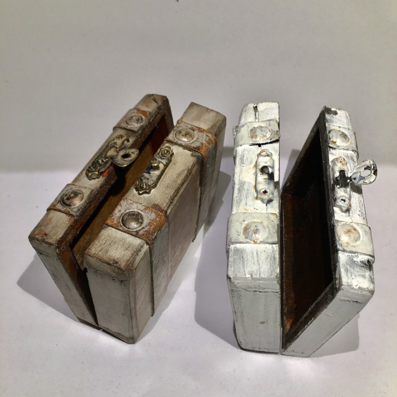 Coffret valises vintage boite mariage