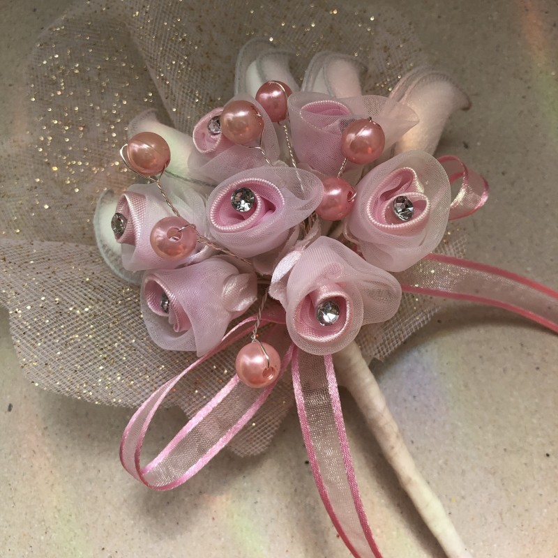 Porte dragées mini fleur et pearls