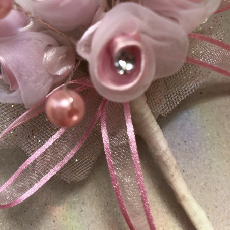 Porte dragées mini fleur et pearls