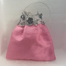 Mini sac rose gallon argenté