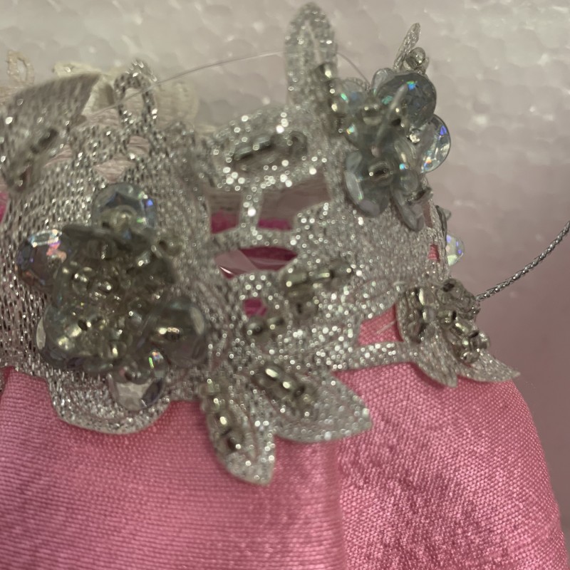 Mini sac rose gallon argenté