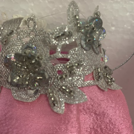 Mini sac rose gallon argenté