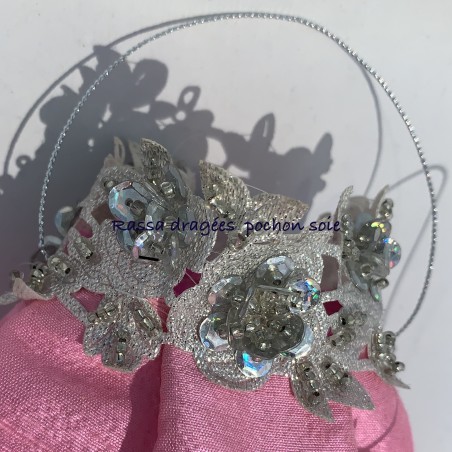 Mini sac rose gallon argenté