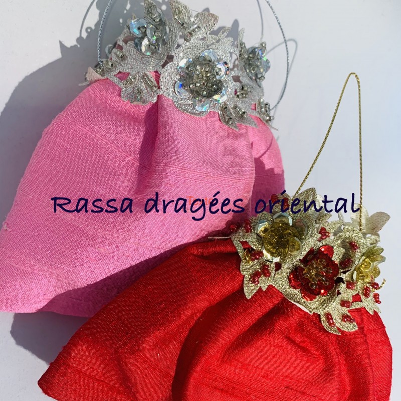 Mini sac rose gallon argenté