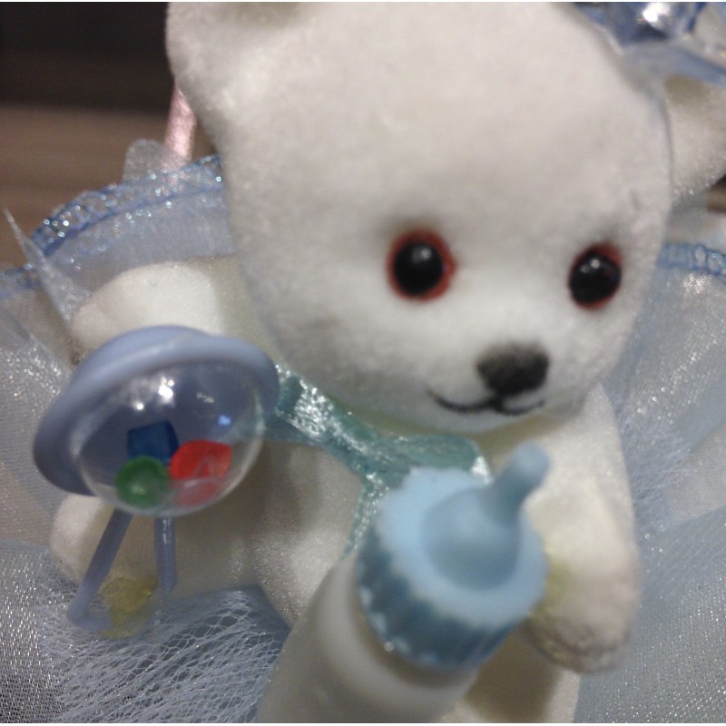 Nounours feutrine boite organdi 