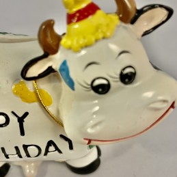 Ceramic cow piggy bank