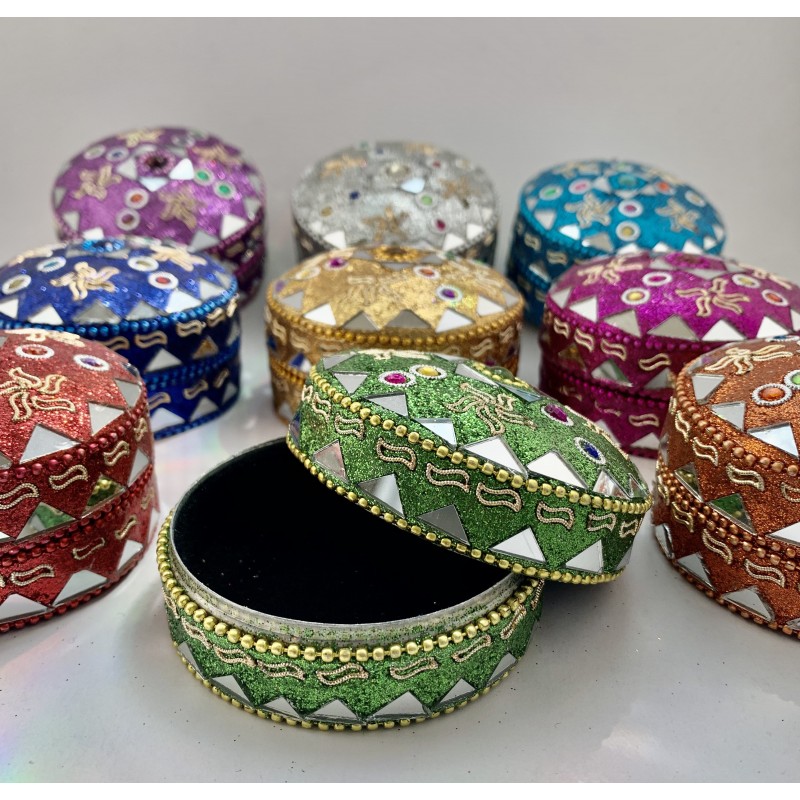 Boite ronde metal oriental