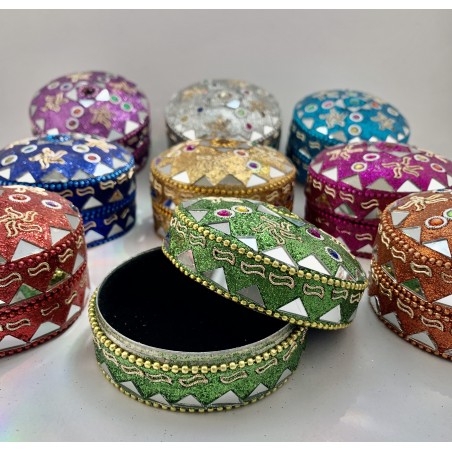 Boite ronde metal oriental