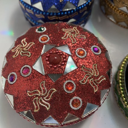 Boite ronde metal oriental