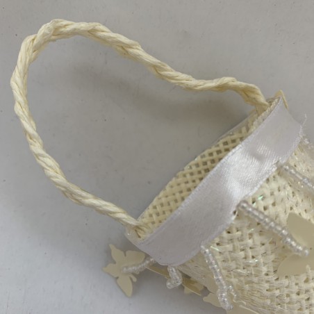 Cone Raphia ivoire entouré de papillons