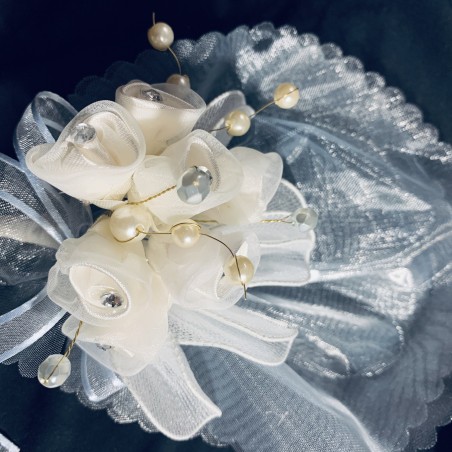 Porte dragées mini fleur et pearls